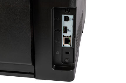 Die Anschlüsse für LAN und USB