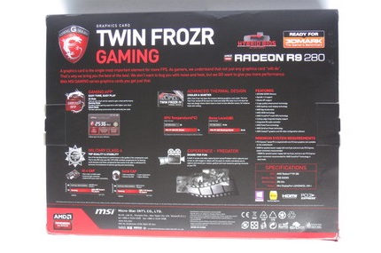 Die Verpackung der MSI R9 280 Gaming