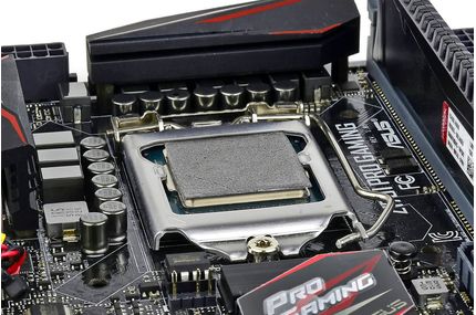 Das HC Graphit-Pad auf dem CPU-Heatspreader.