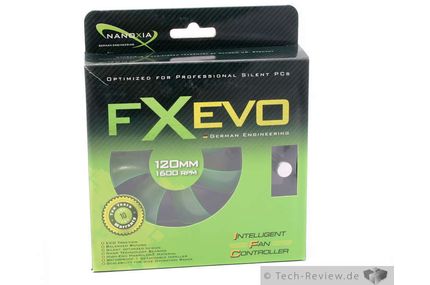 Die Verpackungsvorderseite des Nanoxia FX Evo 120