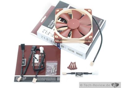 Der Noctua NF-F12 PWM mit seinem Lieferumfang