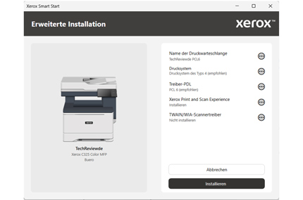 Erweitere Installation der Software